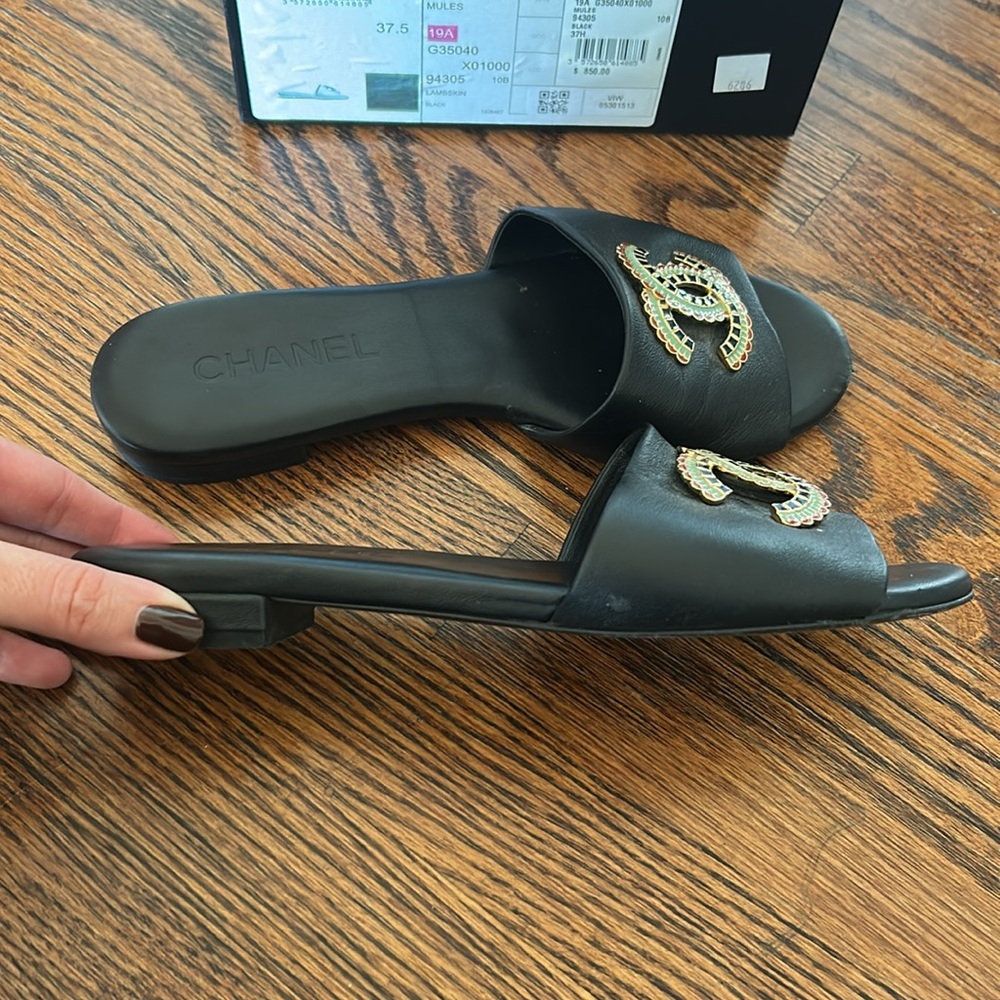 💜Chanel sandal. size 37.5. - Picture 6 of 10
